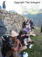 Arriving at Machu Picchu